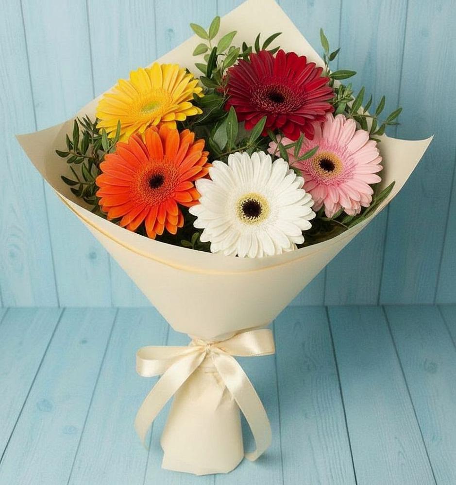 Букет цветов из: Герберы в Ефимовский