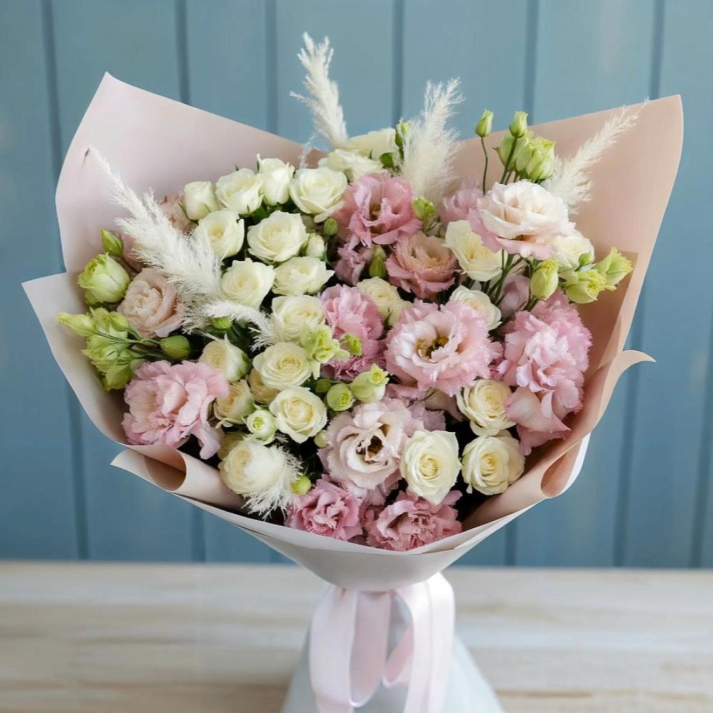 Букет цветов из: Альстромерии и Розы в Ефимовский