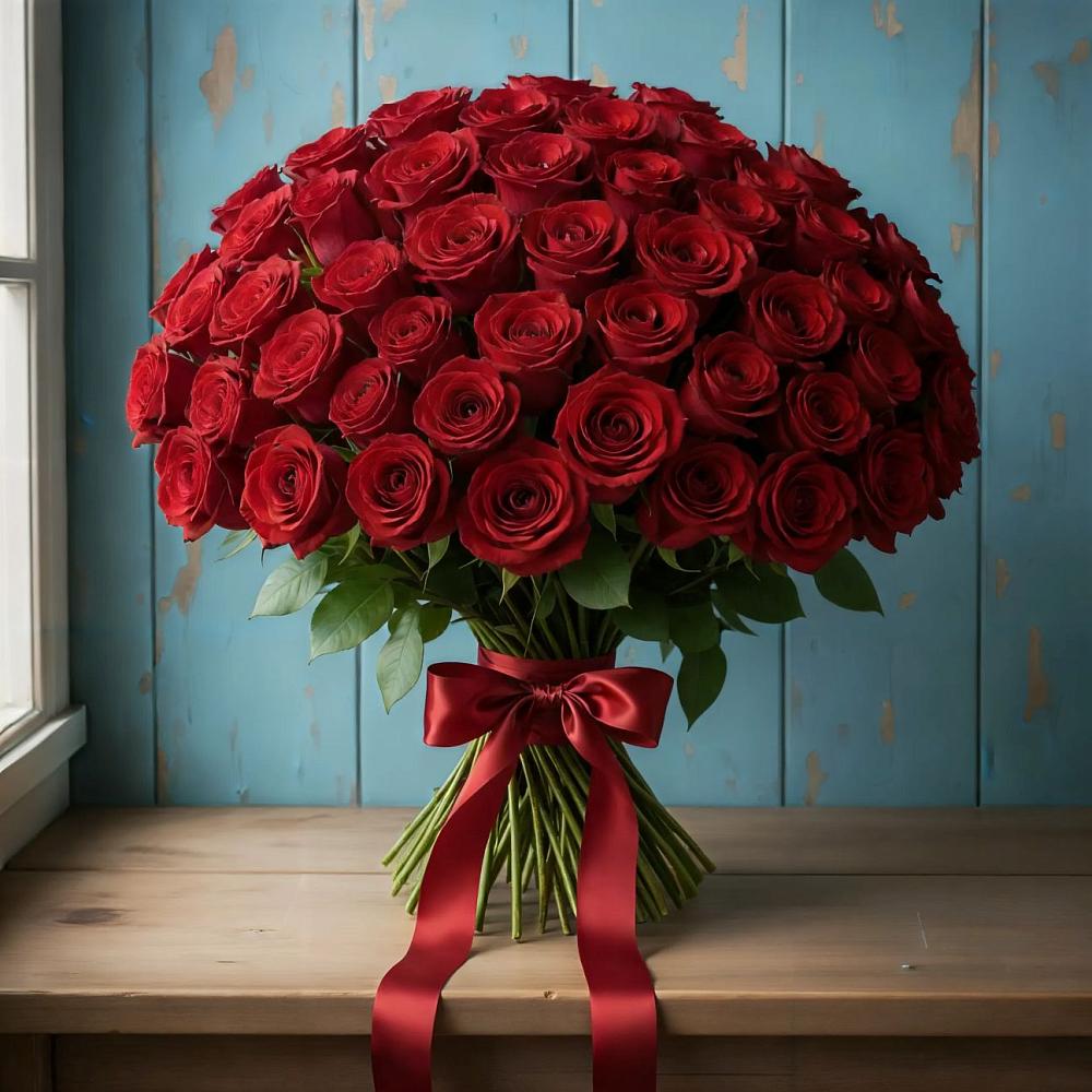 Букет Красные розы Блэк Меджик в Ефимовский