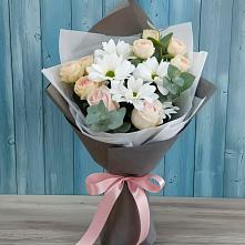 Букет цветов из:  Хризантемы и Розы #REPLACE_PRED# Ефимовский