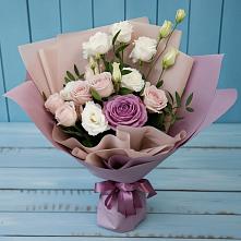Букет цветов из:  Розы и Лизиантусы в Ефимовский