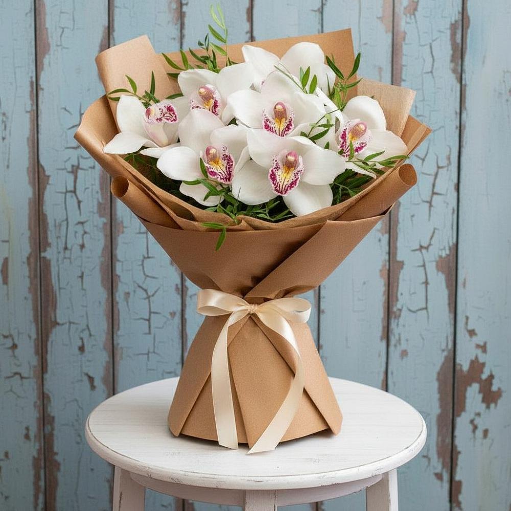 Букет цветов из: Орхидеи и Розы в Ефимовский