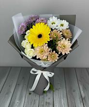 Букет цветов из:  Розы, Герберы и Хризантемы в Ефимовский