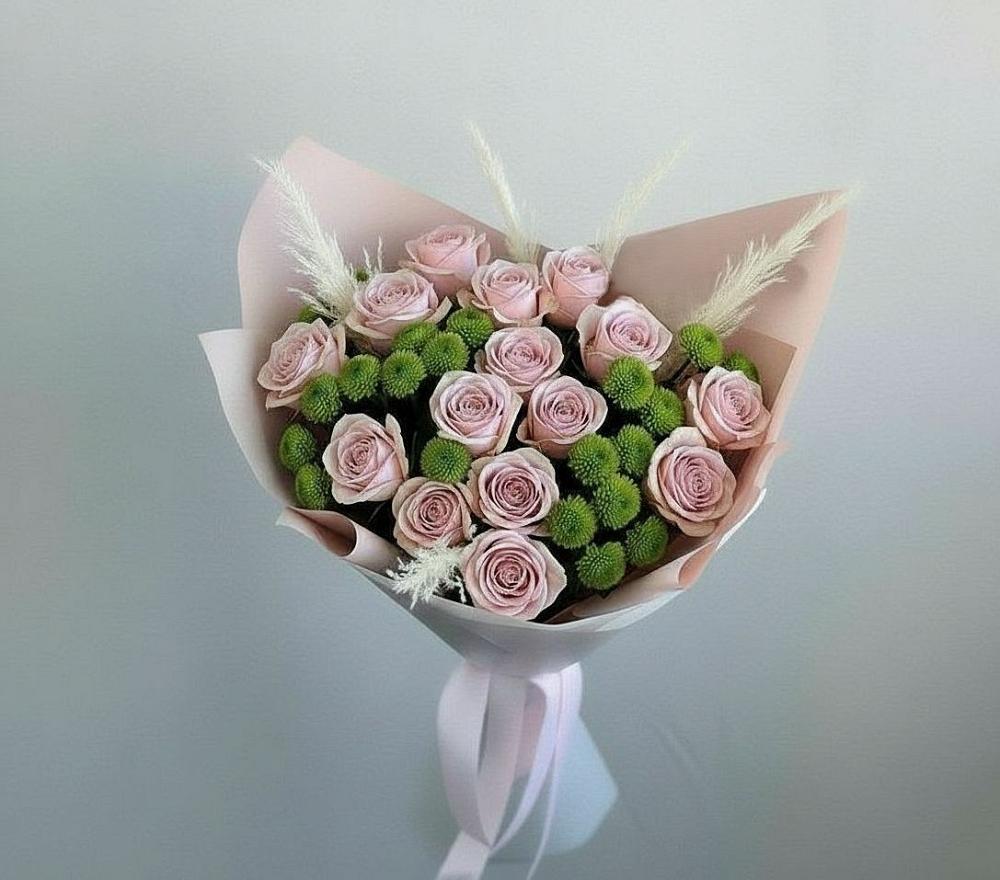 Букет цветов из: Розы и Хризантемы в Ефимовский