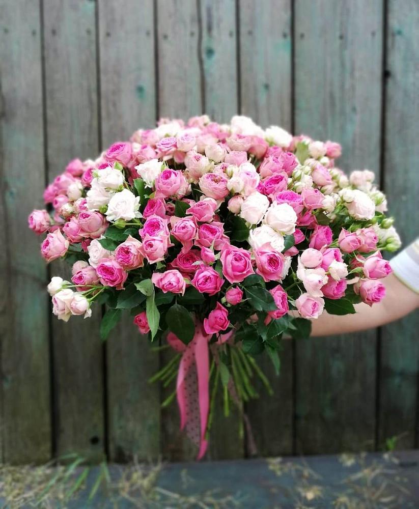 Букет Розовые кустовые розы Натали и Лав Лидия в Ефимовский