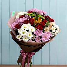 Букет цветов из:  Розы, Хризантемы и Альстромерии в Ефимовский