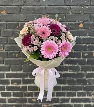 Букет цветов из:  Герберы и Хризантемы в Ефимовский