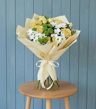 Букет цветов из:  Хризантемы и Розы в Ефимовский