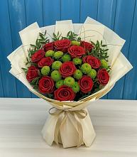 Букет цветов из:  Розы и Хризантемы в Ефимовский