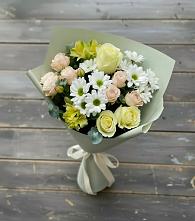 Букет цветов из:  Альстромерии, Розы и Хризантемы #REPLACE_PRED# Ефимовский