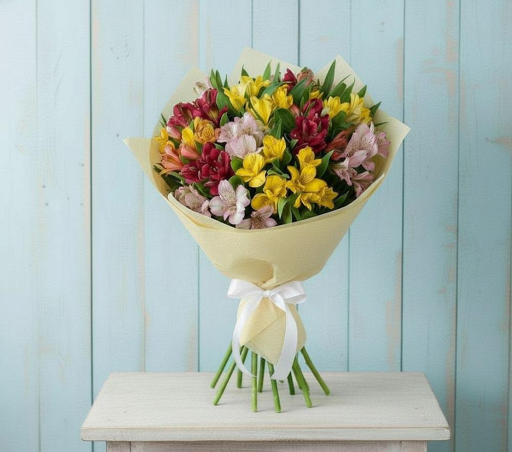 Букет цветов из: Альстромерии в Ефимовский