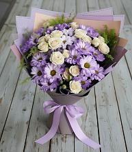 Букет цветов из:  Хризантемы и Розы в Ефимовский